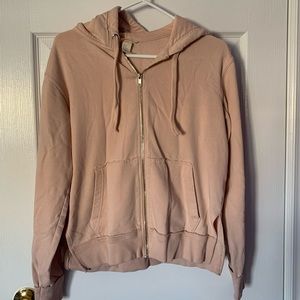 Pink zip up sweater